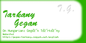 tarkany gegan business card